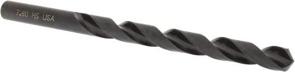 Hertel - 7.8mm 118° High Speed Steel Jobber Drill - Oxide Finish, Right Hand Cut, Spiral Flute, Straight Shank, 114mm OAL, Standard Point - Americas Industrial Supply