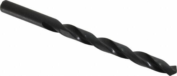 Hertel - 8.2mm 118° High Speed Steel Jobber Drill - Oxide Finish, Right Hand Cut, Spiral Flute, Straight Shank, 117mm OAL, Standard Point - Americas Industrial Supply