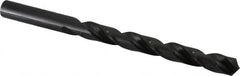 Hertel - 9mm 118° High Speed Steel Jobber Drill - Oxide Finish, Right Hand Cut, Spiral Flute, Straight Shank, 124mm OAL, Standard Point - Americas Industrial Supply