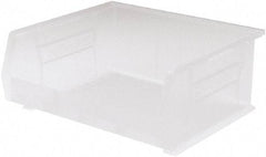 Akro-Mils - 75 Lb. Load Capacity, 14-3/4" Deep, Clear Polymer Hopper Stacking Bin - 7" High x 16-1/2" Wide x 14-3/4" Long - Americas Industrial Supply
