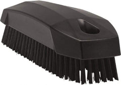Vikan - 0.7" Bristle Length, Polyester Scrub Brush - 1-1/2" Wide Head, 4-1/2" OAL, Black, Polypropylene Block - Americas Industrial Supply