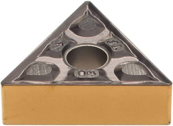 Iscar - TNMG331 TF Grade IC807 Carbide Turning Insert - TiN/TiAlN Finish, 60° Triangle, 3/8" Inscr Circle, 3/16" Thick, 1/64" Corner Radius - Americas Industrial Supply