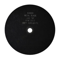 Made in USA - 10" 46 Grit Aluminum Oxide Cutoff Wheel - 1/16" Thick, 5/8" Arbor, 6,500 Max RPM, Use with Chop Saws - Americas Industrial Supply