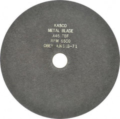 Made in USA - 10" 46 Grit Aluminum Oxide Cutoff Wheel - 1/16" Thick, 1-1/4" Arbor, 6,500 Max RPM, Use with Chop Saws - Americas Industrial Supply