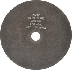 Made in USA - 10" 36 Grit Aluminum Oxide Cutoff Wheel - 3/32" Thick, 1-1/4" Arbor, 6,500 Max RPM, Use with Chop Saws - Americas Industrial Supply