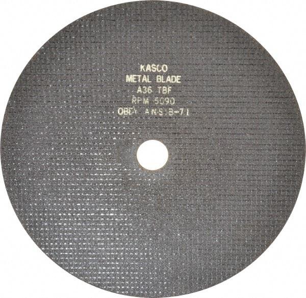 Made in USA - 12" 36 Grit Aluminum Oxide Cutoff Wheel - 3/32" Thick, 1-1/4" Arbor, 5,095 Max RPM, Use with Chop Saws - Americas Industrial Supply