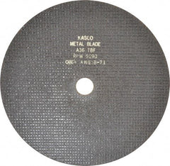 Made in USA - 12" 36 Grit Aluminum Oxide Cutoff Wheel - 3/32" Thick, 1-1/4" Arbor, 5,095 Max RPM, Use with Chop Saws - Americas Industrial Supply