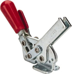 De-Sta-Co - 295 Lb Holding Capacity, Horizontal Handle, Manual Hold Down Toggle Clamp - 58° Handle Movement, 71° Bar Opening, U-Bar, Flanged Base, Electro-Plated Zinc, Carbon Steel - Americas Industrial Supply
