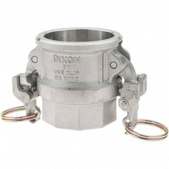 Dixon Valve & Coupling - 2" Stainless Steel Cam & Groove Suction & Discharge Hose Female Coupler Female NPT Thread - Part D, 2" EZ Boss-Lock Thread, 250 Max psi - Americas Industrial Supply