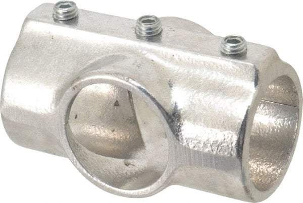 Hollaender - 1-1/4" Pipe, Cross-E, Aluminum Alloy Cross Pipe Rail Fitting - Bright Finish - Americas Industrial Supply