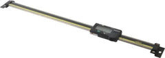 Mitutoyo - 0 to 12 Inch, 0.01mm Resolution Horizontal Electronic Linear Scale - 0.002 Inch Accuracy, Data Output, SR44 Battery - Americas Industrial Supply