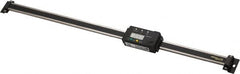 Mitutoyo - 0 to 18 Inch, 0.01mm Resolution Horizontal Electronic Linear Scale - 0.002 Inch Accuracy, Data Output, SR44 Battery - Americas Industrial Supply