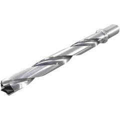 Iscar - 1.417 to 1-29/64" Diam, 1.5xD, 2.12" Max Drill Depth, 1-1/4" Shank Diam, 6.12" OAL, Replaceable Tip Drill - HFP-IQ Insert, 36 Seat Size, DFN Toolholder, Series ChamIOdrill - Americas Industrial Supply
