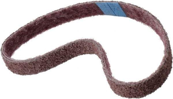 Brite Star - 3/4" Wide x 20-1/2" OAL, Aluminum Oxide Abrasive Belt - Aluminum Oxide, Medium, Nonwoven, Series SC-BS - Americas Industrial Supply