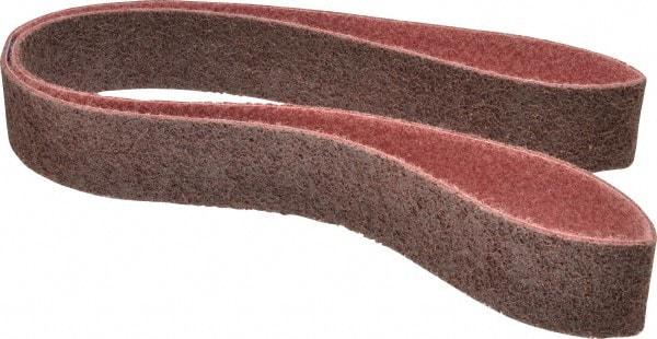 Brite Star - 2" Wide x 60" OAL, Aluminum Oxide Abrasive Belt - Aluminum Oxide, Medium, Nonwoven, Series SC-LS - Americas Industrial Supply