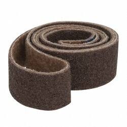 Brite Star - 2" Wide x 72" OAL, Aluminum Oxide Abrasive Belt - Aluminum Oxide, Coarse, Nonwoven, Series SC-BS - Americas Industrial Supply