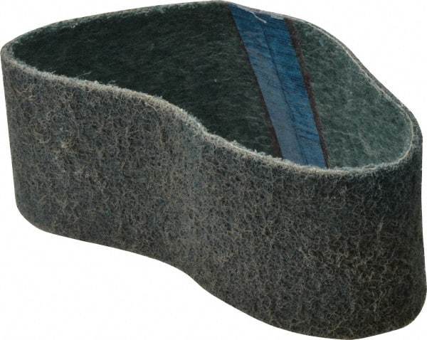 Brite Star - 3" Wide x 18" OAL, Aluminum Oxide Abrasive Belt - Aluminum Oxide, Very Fine, Nonwoven, Series SC-BS - Americas Industrial Supply