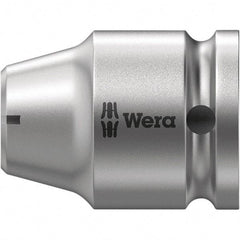 Wera - Socket Adapters & Universal Joints Type: Square-Drive to Hex Bit Adapter Female Size: 1/2 Socket Drive to 1/4 Hex - Americas Industrial Supply