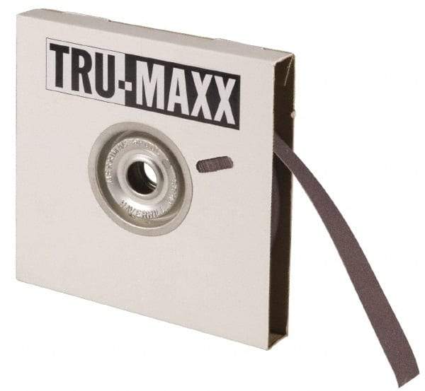 Tru-Maxx - 1" x 50 Yd 400 Grit Aluminum Oxide Cloth Roll - Super Fine Grade, J Weighted Backing - Americas Industrial Supply