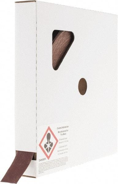 Tru-Maxx - 1" x 50 Yd 240 Grit Aluminum Oxide Cloth Roll - Very Fine Grade, J Weighted Backing - Americas Industrial Supply