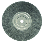 8" - Diameter Narrow Face Crimped Wire Wheel; .008" Steel Fill; 5/8" Arbor Hole - Americas Industrial Supply