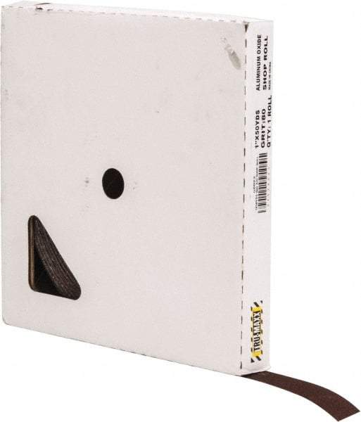 Tru-Maxx - 1" x 50 Yd 80 Grit Aluminum Oxide Cloth Roll - Medium Grade, J Weighted Backing - Americas Industrial Supply