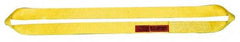 Lift-All - 9' Long x 3" Wide, 11,700 Lb Vertical Capacity, 2 Ply, Nylon Web Sling - 9,400 Lb Choker Capacity, Yellow - Americas Industrial Supply