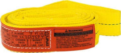 Lift-All - 7' Long x 2" Wide, 4,800 Lb Vertical Capacity, 2 Ply, Nylon Web Sling - 3,800 Lb Choker Capacity, Yellow - Americas Industrial Supply