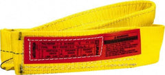 Lift-All - 4' Long x 3" Wide, 3,600 Lb Vertical Capacity, 1 Ply, Nylon Web Sling - 2,900 Lb Choker Capacity, Yellow - Americas Industrial Supply