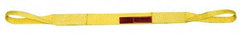 Lift-All - 7' Long x 4" Wide, 8,600 Lb Vertical Capacity, 2 Ply, Nylon Web Sling - 6,900 Lb Choker Capacity, Yellow - Americas Industrial Supply