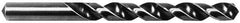 Interstate - Letter J 140° High Speed Steel Jobber Drill - Bright Finish, Right Hand Cut, Spiral Flute, Straight Shank, 4-1/8" OAL, Standard Point - Americas Industrial Supply