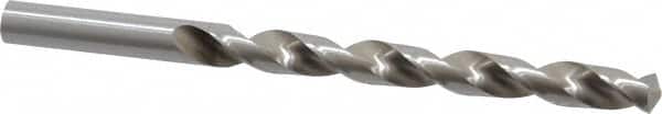 Interstate - 5/16" 140° High Speed Steel Jobber Drill - Bright Finish, Right Hand Cut, Spiral Flute, Straight Shank, 4-1/2" OAL, Standard Point - Americas Industrial Supply