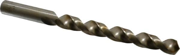 Interstate - 7/16" 140° High Speed Steel Jobber Drill - Bright Finish, Right Hand Cut, Spiral Flute, Straight Shank, 5-1/2" OAL, Standard Point - Americas Industrial Supply