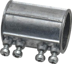 Thomas & Betts - 1-1/4" Trade, Die Cast Zinc Set Screw EMT Conduit Coupling - Noninsulated - Americas Industrial Supply