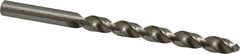 Interstate - Letter M 140° High Speed Steel Jobber Drill - Bright Finish, Right Hand Cut, Spiral Flute, Straight Shank, 4-3/8" OAL, Standard Point - Americas Industrial Supply