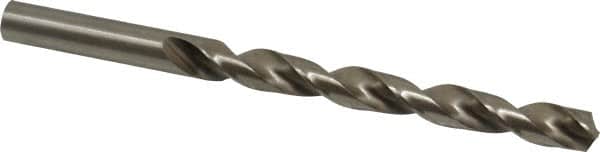 Interstate - Letter O 140° High Speed Steel Jobber Drill - Bright Finish, Right Hand Cut, Spiral Flute, Straight Shank, 4-1/2" OAL, Standard Point - Americas Industrial Supply