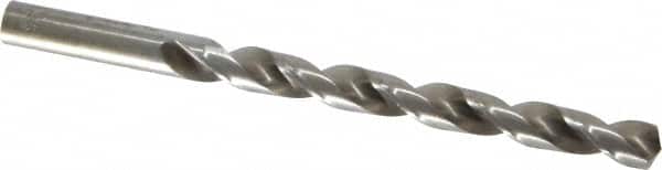 Interstate - Letter Q 140° High Speed Steel Jobber Drill - Bright Finish, Right Hand Cut, Spiral Flute, Straight Shank, 4-3/4" OAL, Standard Point - Americas Industrial Supply
