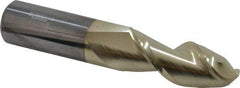 Accupro - 5/8" Diam, 1-5/8" LOC, 2 Flute Solid Carbide Ball End Mill - ZrN Finish, Single End, 3-1/2" OAL, 5/8" Shank Diam, Spiral Flute - Americas Industrial Supply