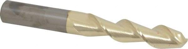 Accupro - 3/4" Diam, 3-1/4" LOC, 2 Flute Solid Carbide Ball End Mill - ZrN Finish, Single End, 6" OAL, 3/4" Shank Diam, Spiral Flute - Americas Industrial Supply