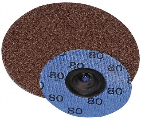 Superior Abrasives - 1-1/2" Disc Diam, 50 Grit, Aluminum Oxide Quick Change Disc - Type S Attaching System, Coated, Coarse Grade - Americas Industrial Supply