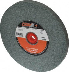 Camel Grinding Wheels - 60 Grit Silicon Carbide Bench & Pedestal Grinding Wheel - 6" Diam x 1" Hole x 1/2" Thick, 4456 Max RPM, I Hardness, Medium Grade , Vitrified Bond - Americas Industrial Supply