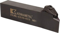 Kennametal - DVJN, Left Hand Cut, 3° Lead Angle, 1-1/4" Shank Height x 1" Shank Width, Negative Rake Indexable Turning Toolholder - 6" OAL, VN..33. Insert Compatibility, Series Kenclamp - Americas Industrial Supply
