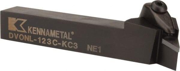 Kennametal - DVON, Left Hand Cut, 17.5° Lead Angle, 3/4" Shank Height x 3/4" Shank Width, Negative Rake Indexable Turning Toolholder - 5" OAL, VN..33. Insert Compatibility, Series Kenclamp - Americas Industrial Supply