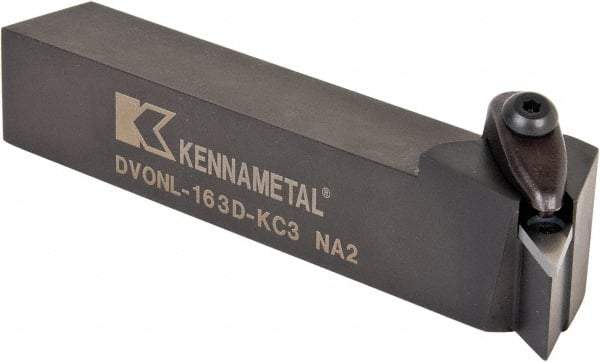 Kennametal - DVON, Left Hand Cut, 17.5° Lead Angle, 1" Shank Height x 1" Shank Width, Negative Rake Indexable Turning Toolholder - 6" OAL, VN..33. Insert Compatibility, Series Kenclamp - Americas Industrial Supply