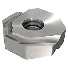 Iscar - ONHU0806 Grade IC910 Carbide Milling Insert - AlTiN Finish, 0.2362" Thick, 0.803" Inscribed Circle, 0.4mm Corner Radius - Americas Industrial Supply