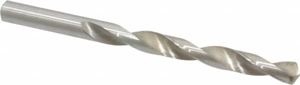 Interstate - Letter S 118° High Speed Steel Jobber Drill - Bright Finish, Right Hand Cut, Spiral Flute, Straight Shank, 4-7/8" OAL, Standard Point - Americas Industrial Supply