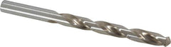 Interstate - Letter V 118° High Speed Steel Jobber Drill - Bright Finish, Right Hand Cut, Spiral Flute, Straight Shank, 5" OAL, Standard Point - Americas Industrial Supply