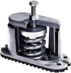 Mason Ind. - 1/2 x 4 Bolt Thread, 5-3/4" Long x 2-3/4" Wide x 5-5/8" High 1" Deflection Spring Mount - 1,650 Max Lb Capacity - Americas Industrial Supply