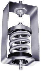 Mason Ind. - 85 Lb Capacity, 2" Deflection, HS-B, Vibration Control Hanger - 4" Long x 4-3/4" Wide x 7-1/4" High, 3/4" Max Rod Diam, 4-1/4" Lower Rod Penetration, White & Black - Americas Industrial Supply