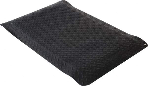 Wearwell - 3 Ft. Long x 2 Ft. Wide x 9/16 Inch Thick, Vinyl Diamond Plate Surface Pattern, Electrically Conductive Antistatic Matting - 1 x 106 Ohm Surface to Surface, 8 x 106 Ohm Surface to Ground Resistivity, Black - Americas Industrial Supply